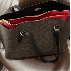 Large coach tote bag brown